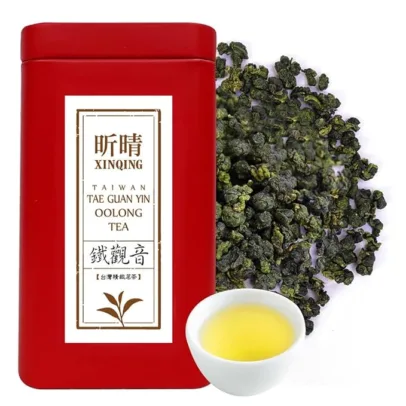 Xin Qing Tieguanyin Oolong Tea Tie Guan Yin Tea Iron Goddess Tieguanyin Taiwan High Mountain Oolong Tea Taiwan Gaoshan Ulong Tea 200g/7.05oz